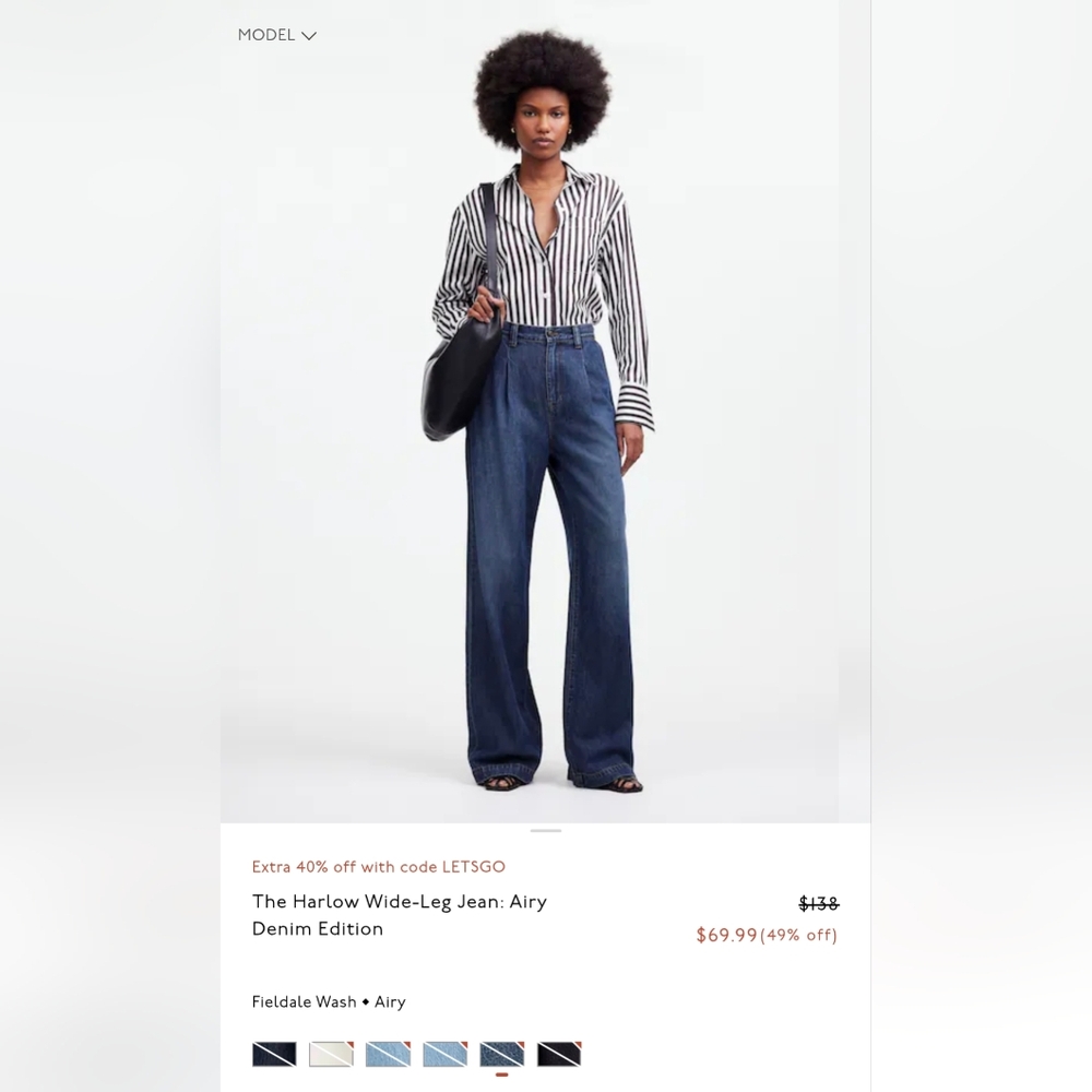 Madewell Harlow Wide-Leg Jean: Airy Denim Edition - Picture 5 of 8